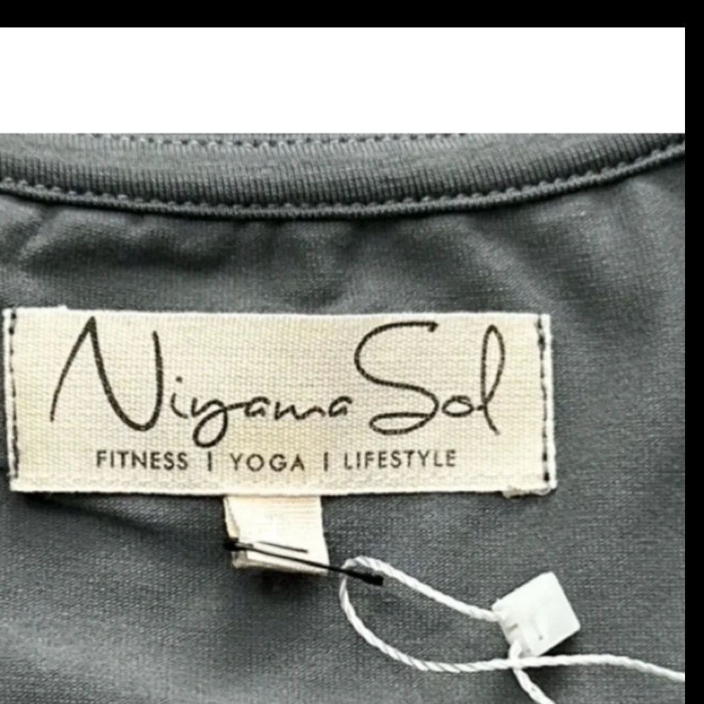 Niyama Sol Tie Tank Gray Cotton/Lycra Blend Women’s Size Small.
